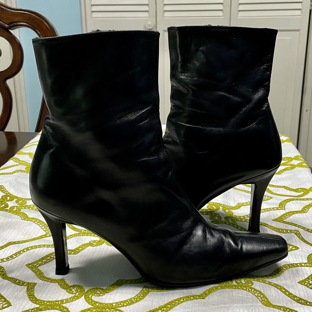 Stuart Weitzman High Heel Stiletto Booties Black